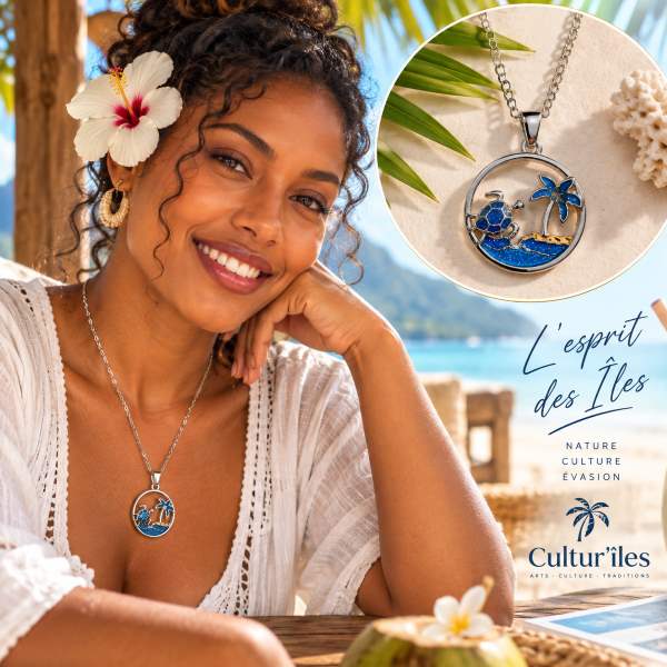 Collier Tortue Bleu Azur – Le Bijou Parfait pour Sublimer Votre Look