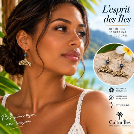 Boucles d’Oreilles Queue de Baleine
