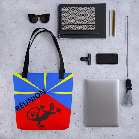 Grand Tote Bag Bio – La Réunion Lé La – Design Margouillat