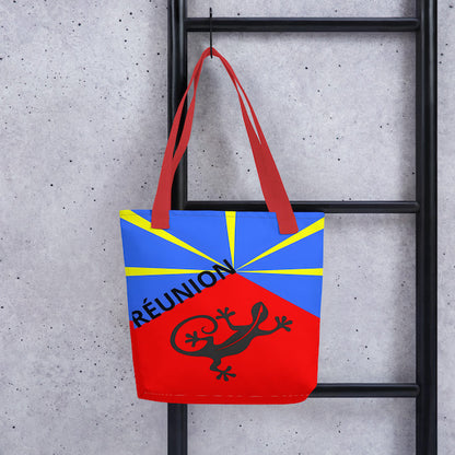 Grand Tote Bag Bio – La Réunion Lé La – Design Margouillat