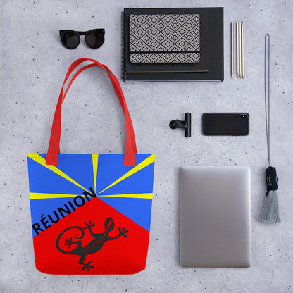 Grand Tote Bag Bio – La Réunion Lé La – Design Margouillat