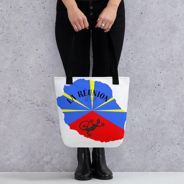 Grand Tote Bag Bio – La Réunion Lé La – Design Margouillat