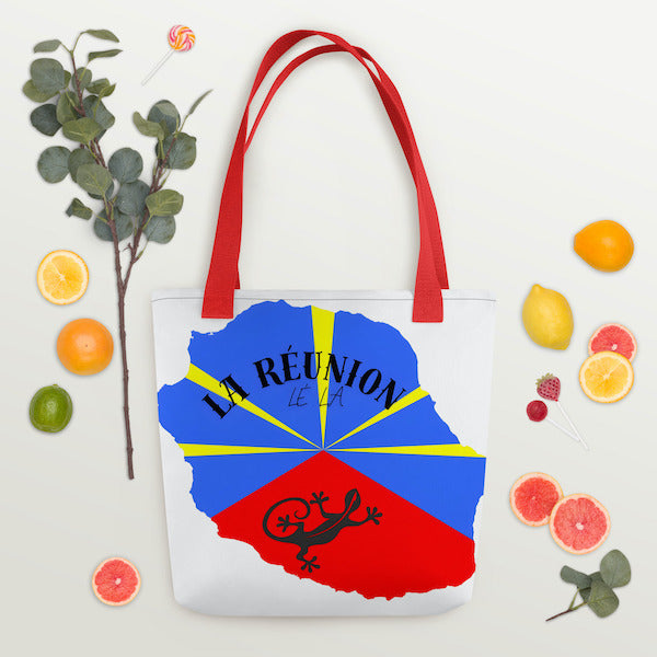 Grand Tote Bag Bio – La Réunion Lé La – Design Margouillat