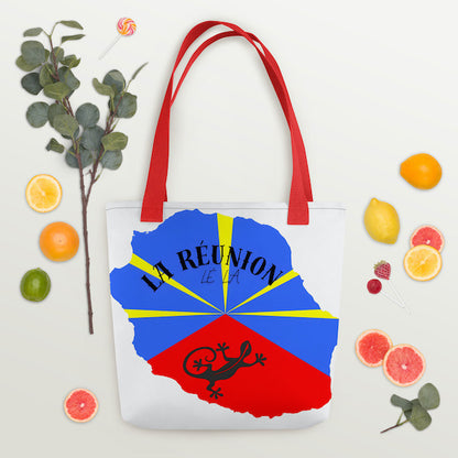 Grand Tote Bag Bio – La Réunion Lé La – Design Margouillat