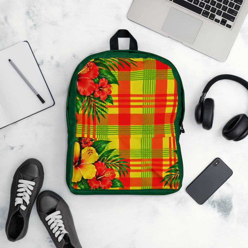 Sac à dos - homme ou femme - Madras - Antilles - Guadeloupe , Martinique