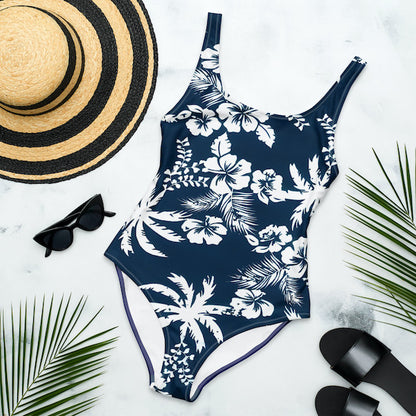 Maillot de Bain Une Pièce Femme – Floral Polynésien – Dos Nu et Coupe Brésilienne