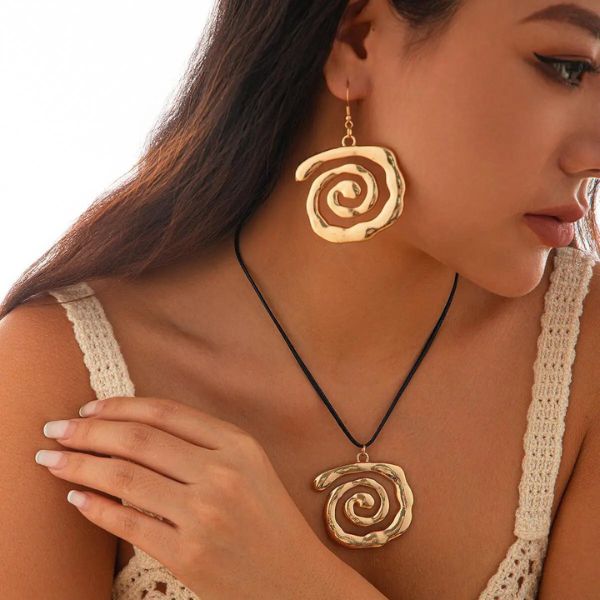 Parure Collier Pendentif et Boucles d'oreilles Maori KORU  - Pendentif Maori