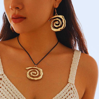 Parure Collier Pendentif et Boucles d'oreilles Maori KORU  - Pendentif Maori