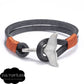 Bracelet Queue de baleine en Cuir - Bracelet de corde nautique- Bracelet hommes - Bracelet femmes