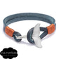 Bracelet Queue de baleine en Cuir - Bracelet de corde nautique- Bracelet hommes - Bracelet femmes
