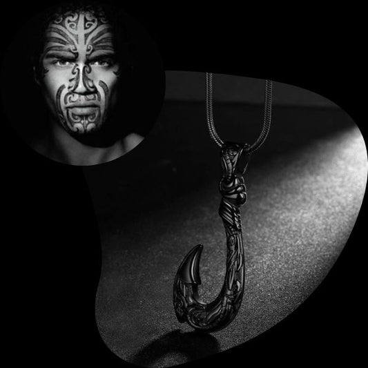 Collier Pendentif Maori Mixte , Maori OTEAROA Hei Matau Makau - Ensemble Collier et bracelet  - Nouvelle Zélande / Polynésie