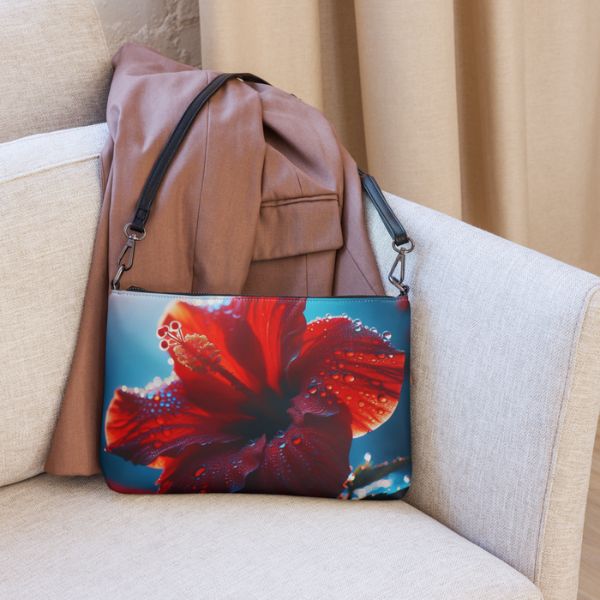 Sac bandoulière Design Hibiscus des Antilles