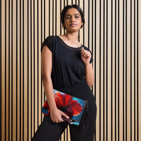 Sac bandoulière Design Hibiscus des Antilles