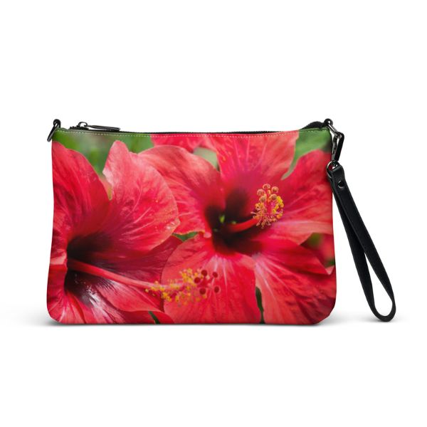 Sac bandoulière Design Hibiscus Rouge des Antilles