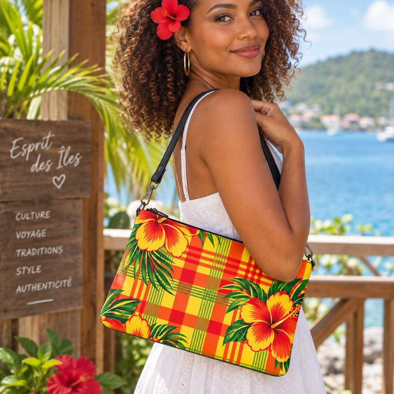 Sac Bandoulière Héritage Madras – Anba Solèy - Martinique