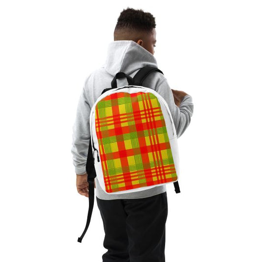 Sac à dos de voyage – Motif Madras | L’esprit des Antilles