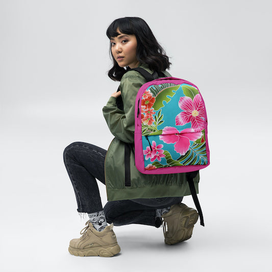 Sac à dos aux motifs du Pacifique - Jardin Tropical