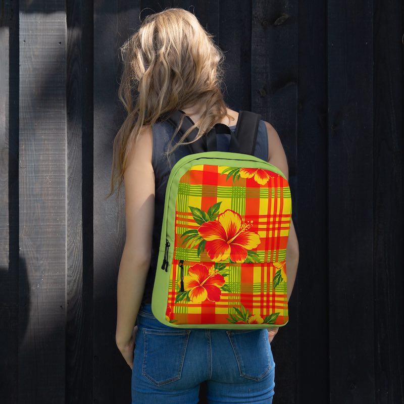 Sac à dos - homme ou femme - Madras - Antilles - Guadeloupe , Martinique