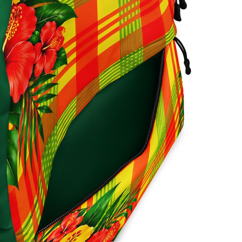 Sac à dos - homme ou femme - Madras - Antilles - Guadeloupe , Martinique