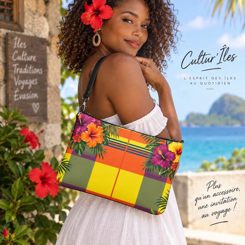 Sac en bandoulière Héritage Madras - Éclat Créole - Martinique