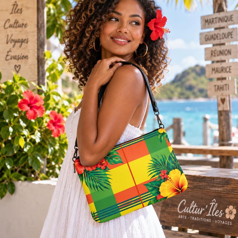 Sac Bandoulière Héritage Madras – "Koulè Péyi" - Martinique