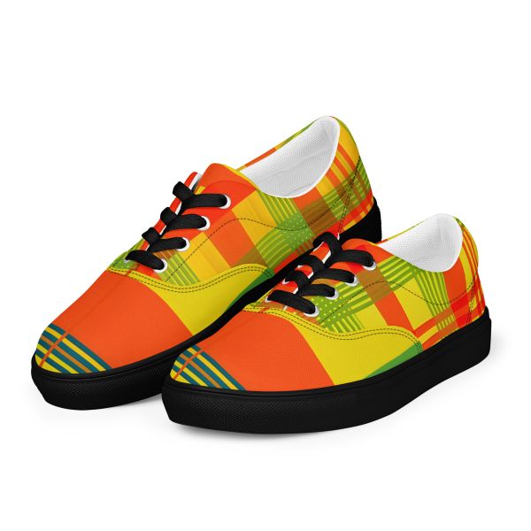 Sneakers en Madras avec lacets – Sneaker Homme