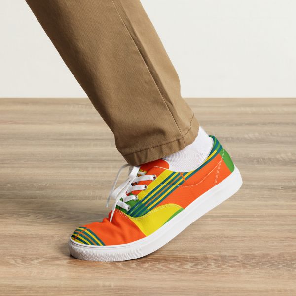 Sneakers en Madras avec lacets – Sneaker Homme