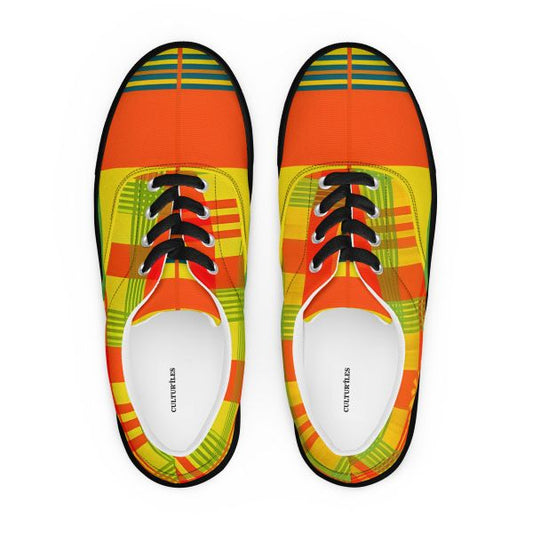 Sneakers en Madras avec lacets – Sneaker Homme