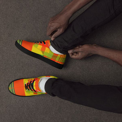 Sneakers en Madras avec lacets – Sneaker Homme