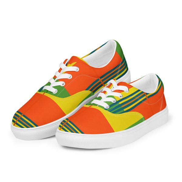 Sneakers en Madras avec lacets – Sneaker Homme