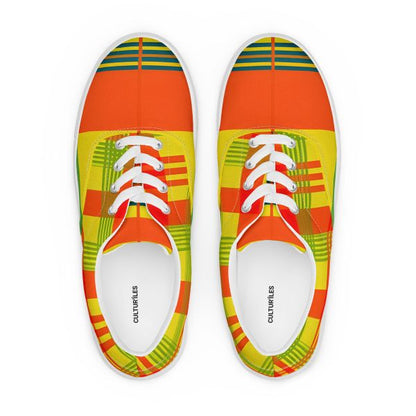 Sneakers en toile madras avec lacets – Sneaker Homme