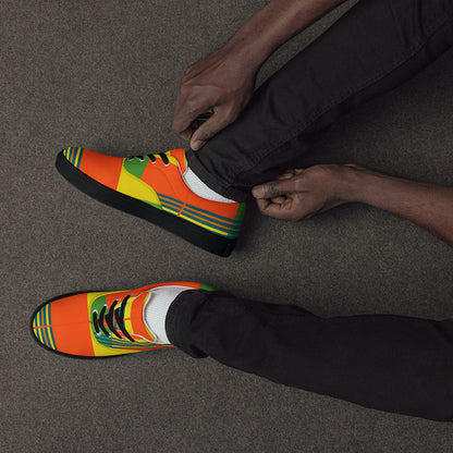 Sneakers en Madras avec lacets – Sneaker Homme