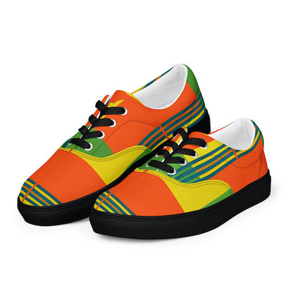 Sneakers en Madras avec lacets – Sneaker Homme
