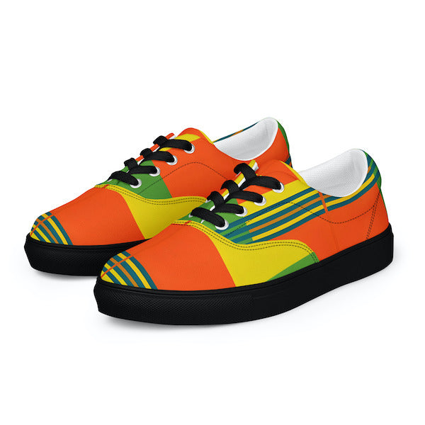 Sneakers en Madras avec lacets – Sneaker Homme