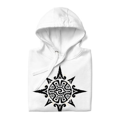 Sweat Shirt à capuche Blanc pour Femme - Soleil Maori -  Tena Koutou