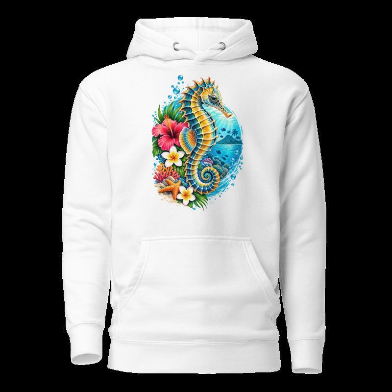 Sweat Shirt à capuche Unisexe - Homme ou Femme - Hypocampe