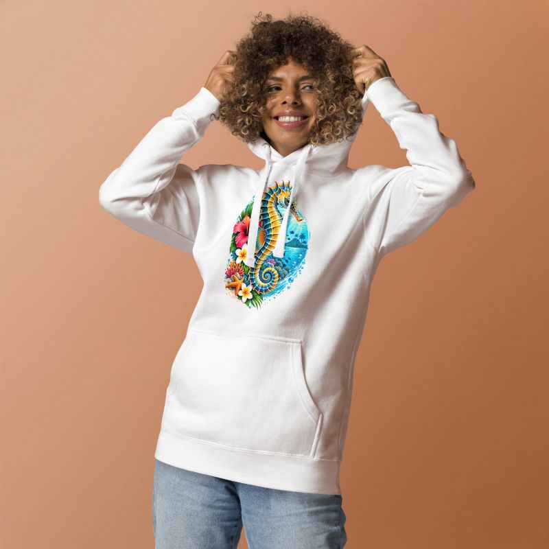 Sweat Shirt à capuche Unisexe - Homme ou Femme - Hypocampe