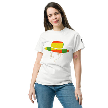 T-shirt Femme – Madras – Design Femme au Chapeau Antillais