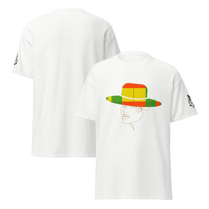 T-shirt Femme – Madras – Design Femme au Chapeau Antillais