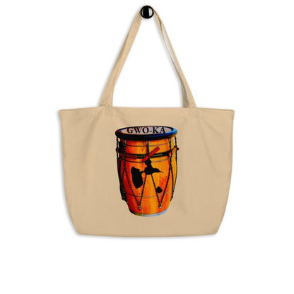Grand Tote Bag Bio Design Tambour Ka – Symbole Culturel de la Guadeloupe