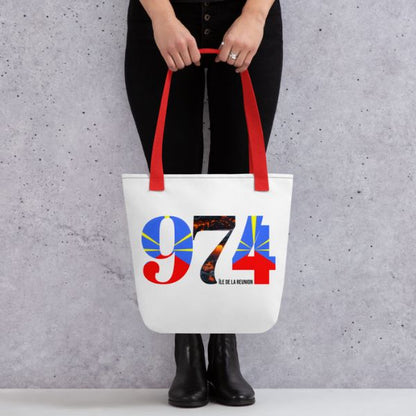 Tote Bag Bio Design 974 La Réunion – Symbole du Volcan Piton de la Fournaise