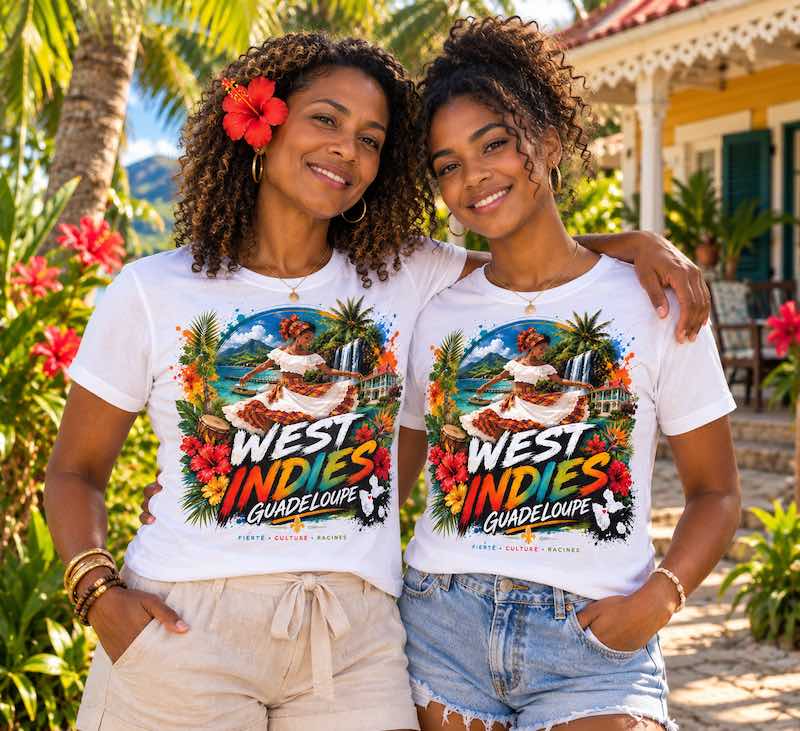 T-shirt Femme WEST INDIES GUADELOUPE