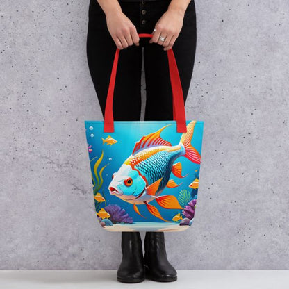 Tote Bag Poisson Coloré – L’Éclat de l’Océan à Porter