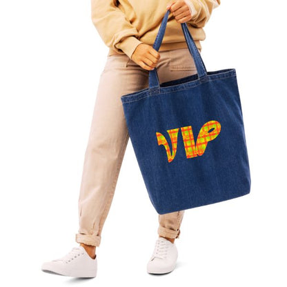 Tote Bag en Jean & Madras - Élégance et Authenticité