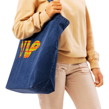 Tote Bag en Jean & Madras - Élégance et Authenticité