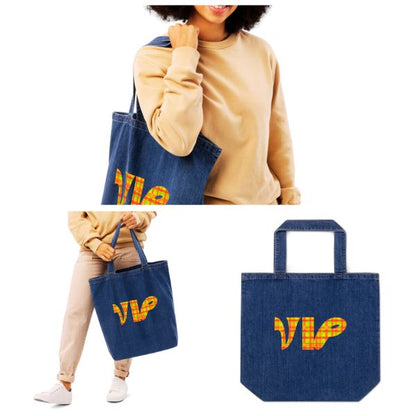 Tote Bag en Jean & Madras - Élégance et Authenticité