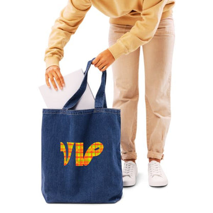 Tote Bag en Jean & Madras - Élégance et Authenticité