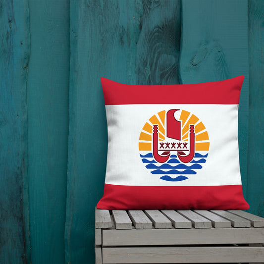Coussin Confort Premium - Drapeau Polynésien - Polynésie - Pacifique