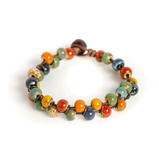 Bracelet en Perles de Céramique – Couleurs et Charme de Martinique