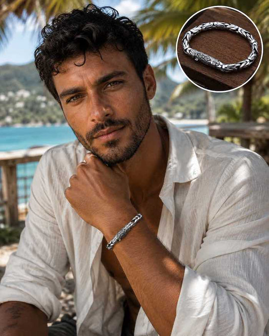 Bracelet Mixte – Moana - Fermoir Gravé Motifs Tribaux